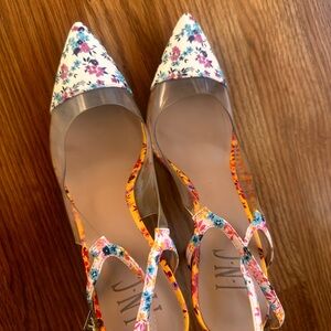 INC International Concepts Floral Heels - Multicolor